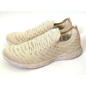 APL Techloom Wave Running Cushioned Workout Sneakers Cream Men's Size 9.5 NEW
